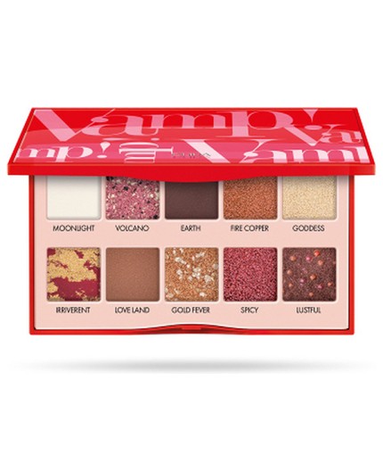 PUPA Milano Vamp! - Scented Palette oogschaduw 10 kleuren - 001 Irriverent Red